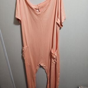 Peach Jumpsuit with Pockets